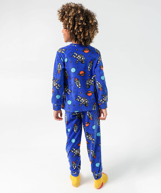 Pijama Infantil Planetas Marisa Tam 04 ao 10 Azul