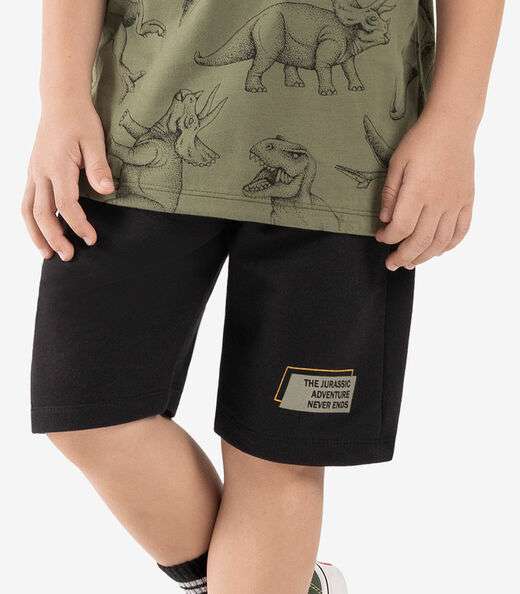 Conjunto Infantil Camiseta Com Bermuda Rovi kids Verde