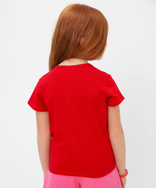Blusa Infantil Estampada Marisa Tam 4 a 10 Vermelho