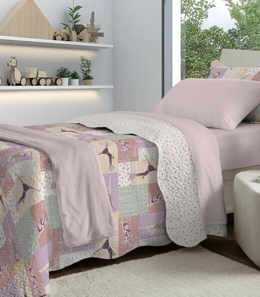 Image_Jogo De Colcha Evolution Infantil Solteiro Camesa Rosa