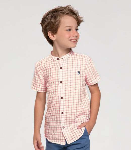 Conjunto Infantil Masculino Xadrez Trick Nick Vermelho