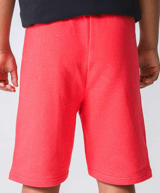 Bermuda Juvenil Moletom Botonê Marisa Tam 10 a 16 Vermelho