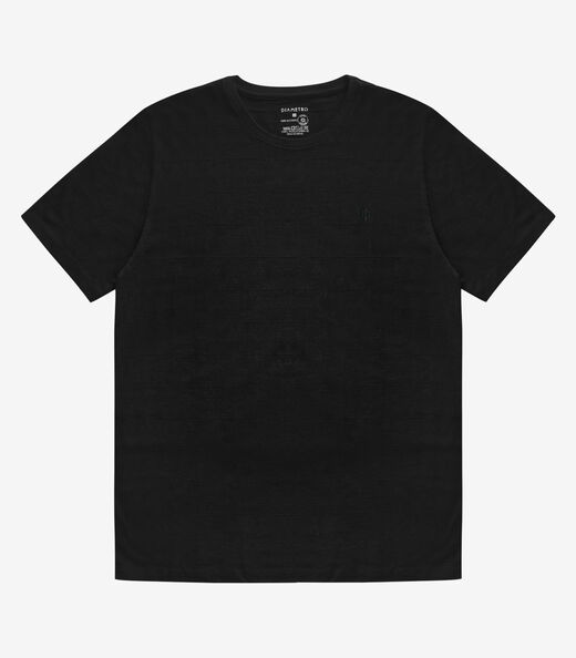 Camiseta Masculina Meia Malha Diametro Preto