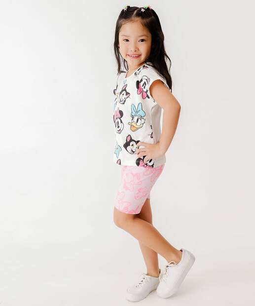 Blusa Manga Curta Minnie E Margarida Disney Tam 4 a 10
