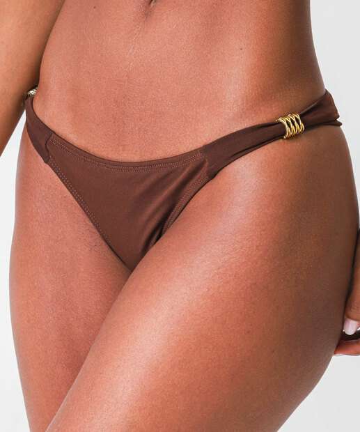Calcinha Biquíni Aviamento Marisa Marrom