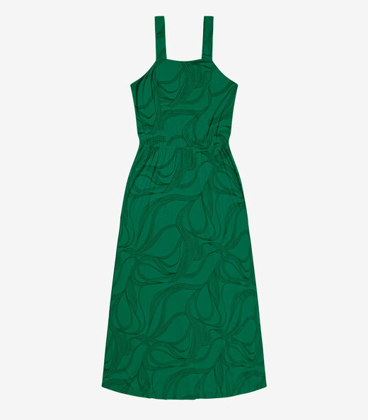 Vestido Midi em Viscotorcion Rovitex Verde