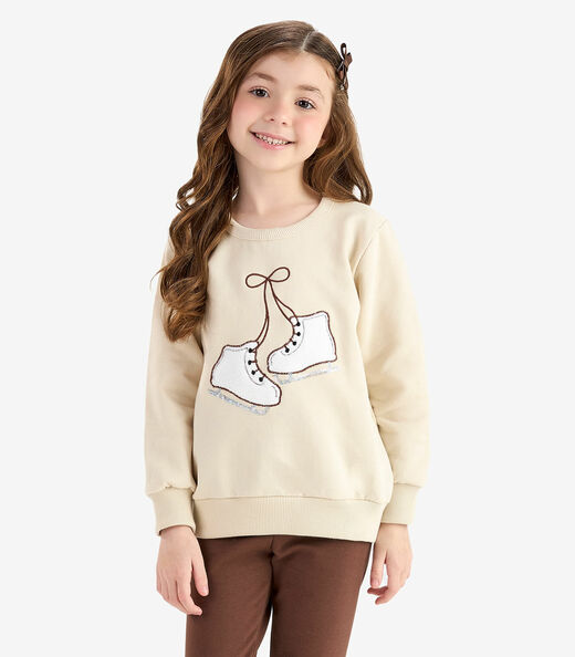 Conjunto Blusão Com Legging Molecotton Rovi Kids Bege