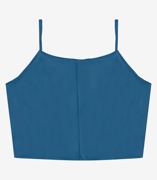 Blusa de Alça Feminina Tecido Henera Infinita Cor Azul