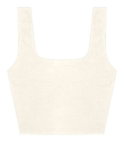 Top Cropped Ribana Básico Rovitex Branco