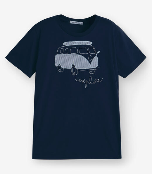 Camiseta Menino em Meia Malha Trick Nick Azul