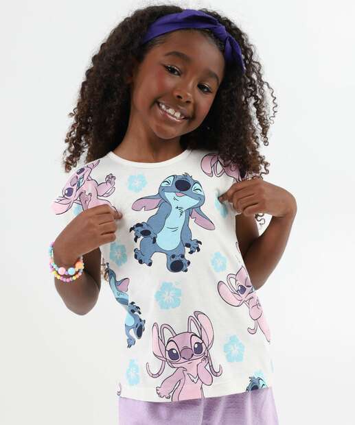 Image_Camiseta Infantil Stitch e Angel Tam 4 a 10 Off White