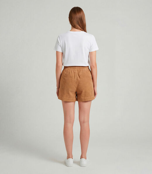 Shorts Feminino Moletinho Gorgurinho Infinita Cor Marrom
