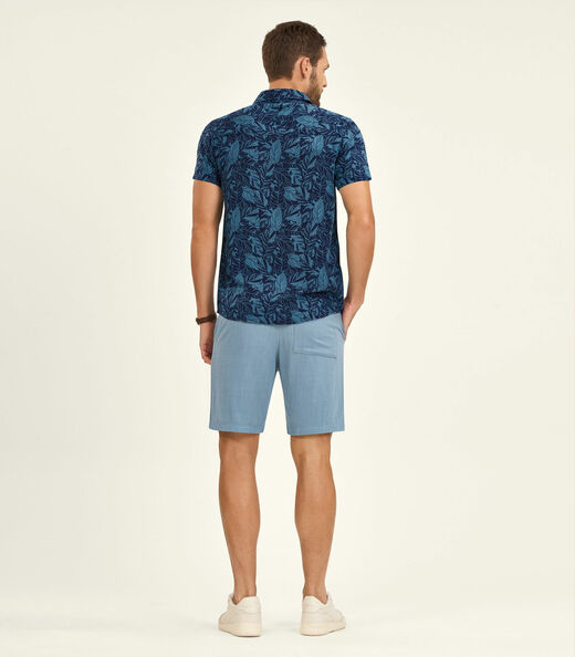 Bermuda Masculina em Linho Strong Diametro Azul