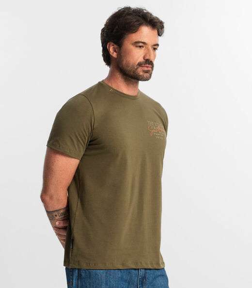 Camiseta Masculina Em Cotton Diametro Verde
