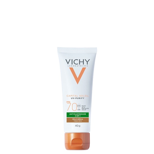 Image_Kit com 3 Unidades de Vichy Capital Soleil Purify Protetor Solar Facial FPS70 Co