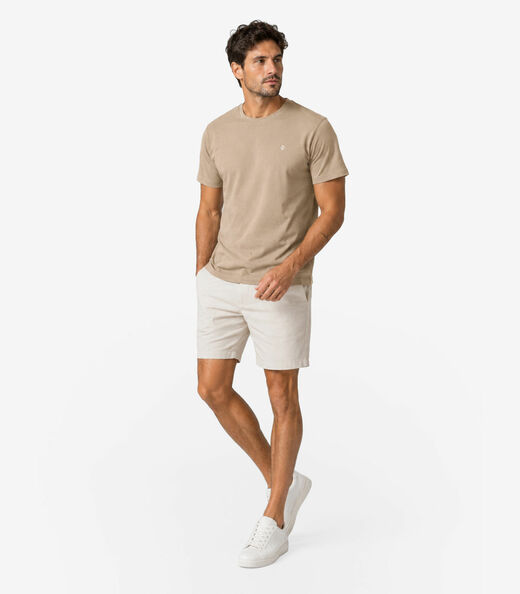 Camiseta Masculina Ribana De Viscose Diametro Marrom