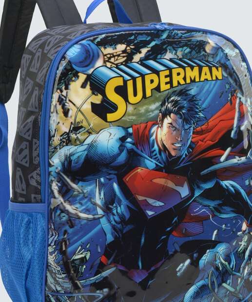 Mochila Infantil Escolar Superman Luxcel 