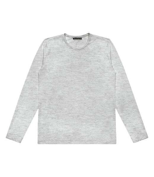 Camiseta Manga Longa Meia Malha Diametro Cinza