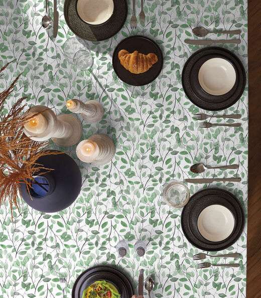 Image_Toalha De Mesa Quadrada 4 Lugares Teka Verde