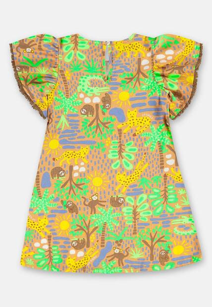 Vestido Algodão Manga Evasê Up Baby