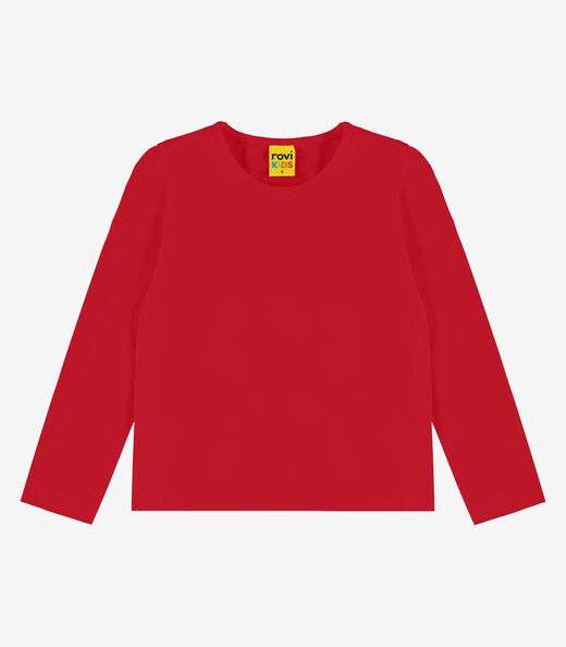 Image_Blusa Manga Longa Infantil Feminina Rovitex Kids Vermelho