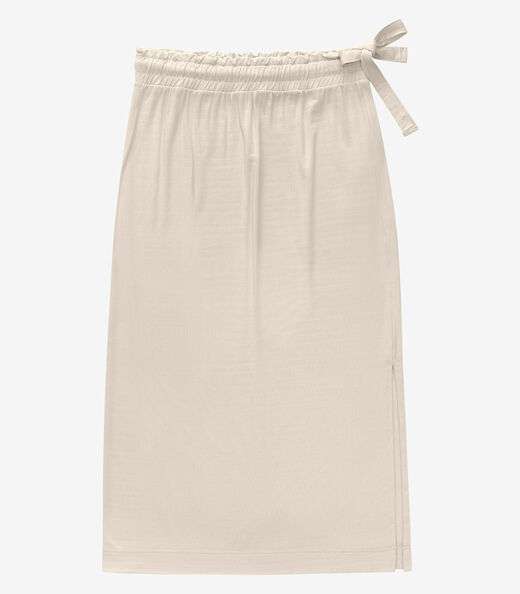 Saia Super Midi Visco Maquinetada Rovitex Bege