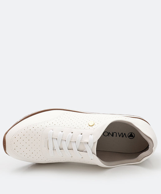 Tênis Casual Feminino Via Uno Branco