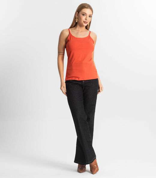 Blusa Feminina de Alças Básica Rovitex Vermelho