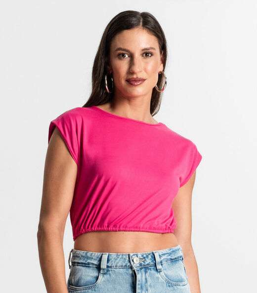 Blusa Feminina Manga Curta Rovitex Rosa