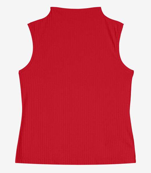 Blusa em Ribana Canelada Rovitex Vermelho