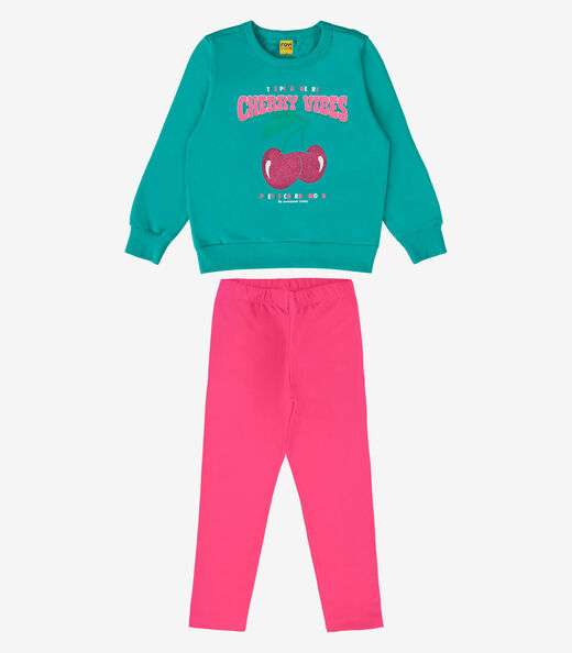 Conjunto Infantil Blusão Com Legging Rovi Kids Verde