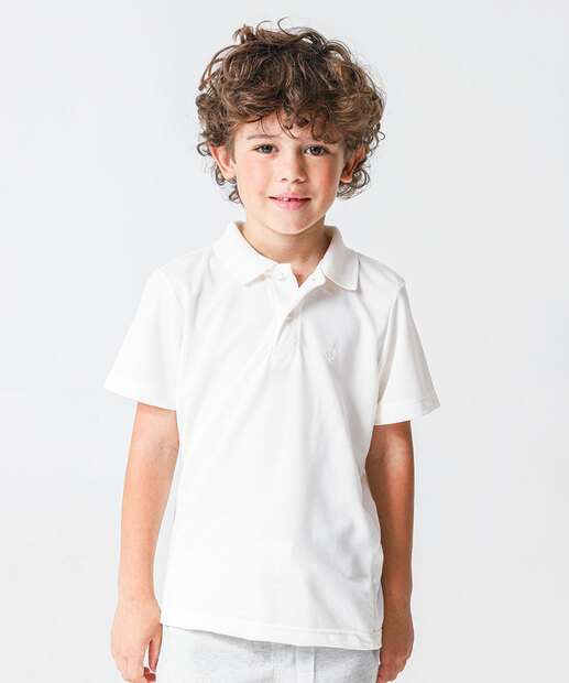 Image_Polo Infantil Manga Curta MR Tam 4 a 10 Off White