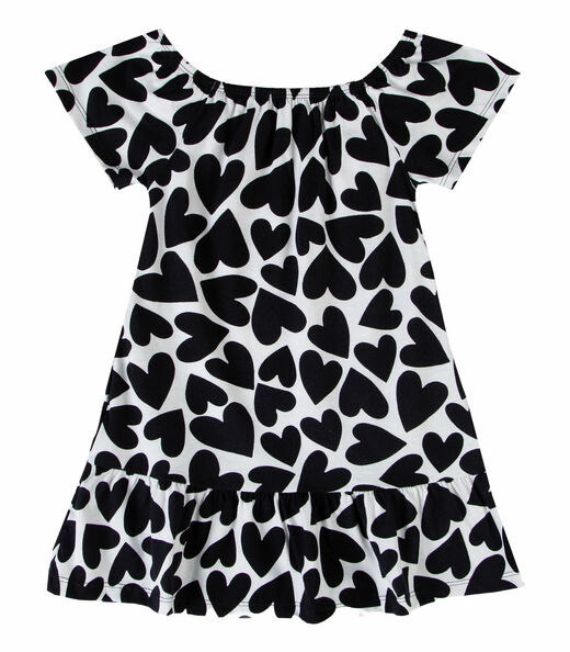 Vestido Infantil Estampado Infinita Cor Bege