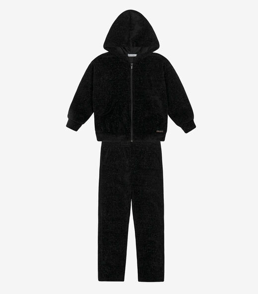 Conjunto Jaqueta Com Capuz e CalçaTrick Nick Preto