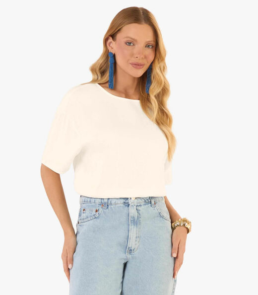 Image_Blusa Feminina Box Em Tecido Viscose Rovitex Bege