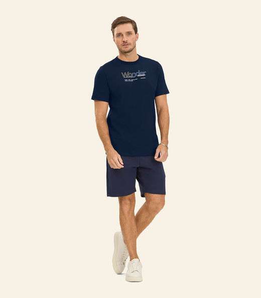 Image_Camiseta Masculina em Meia Malha Diametro Azul