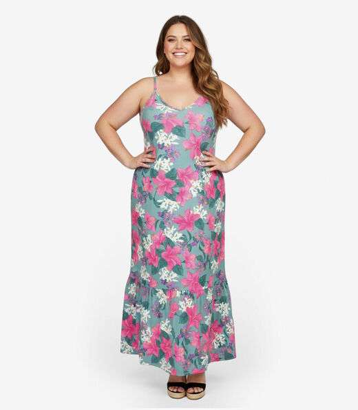 Image_Vestido Longo Feminino Estampado Select Verde