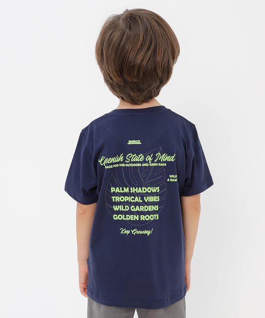 Conjunto Infantil Estampado Marisa Tam 4 a 10 Azul