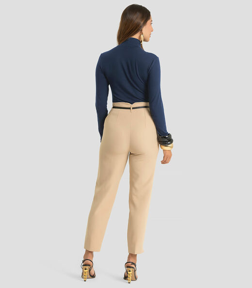 Blusa Feminina Manga Longa Visco Premiere Dianna Azul
