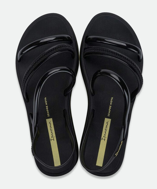 Sandália Feminina Rasteira Glow Up Ipanema Preto