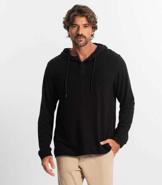 Blusão Masculino Com Capuz Diametro Preto