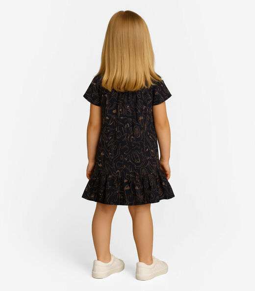 Vestido Infantil Oncinha Infinita Cor Azul