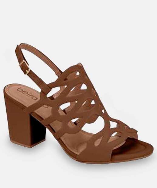 Image_Sandália Feminina Salto Grosso Beira Rio Marrom