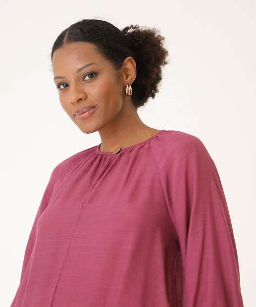 Blusa Feminina Manga 7/8 Textura Marisa