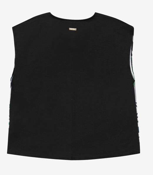 Regata Ampla com Estampa Roviex Preto