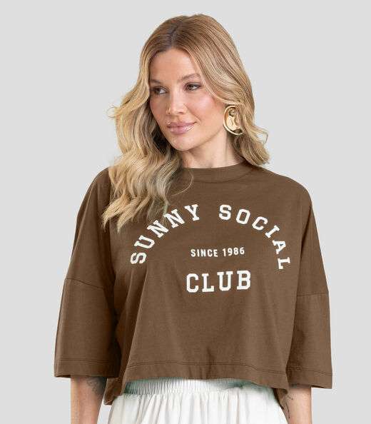 Image_T- Shirt Feminina Cropped Dianna Marrom