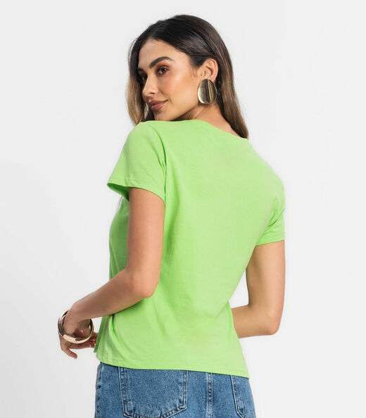 Blusa T-Shirt Feminina Estampada Select Verde