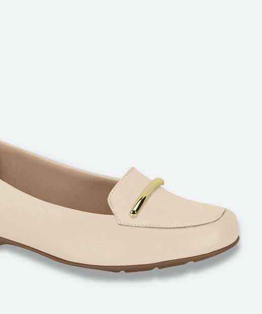 Mocassim Loafer Feminino Modare Bege