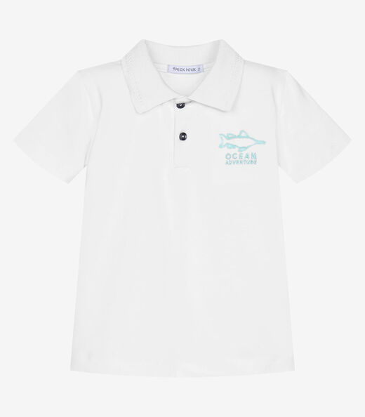 Conjunto Infantil Polo Com Bermuda Trick Nick Branco