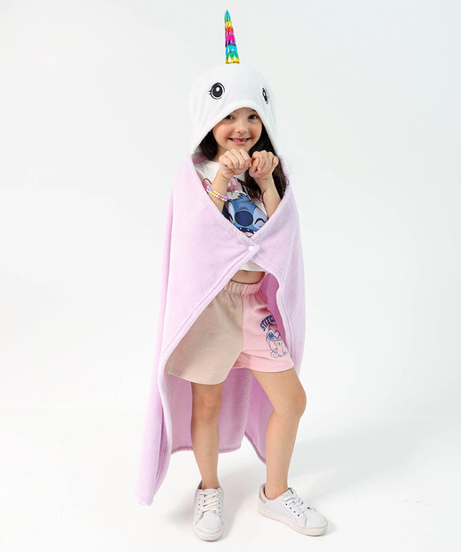Image_Manta Infantil Unicórnio Capuz Marisa Lilás